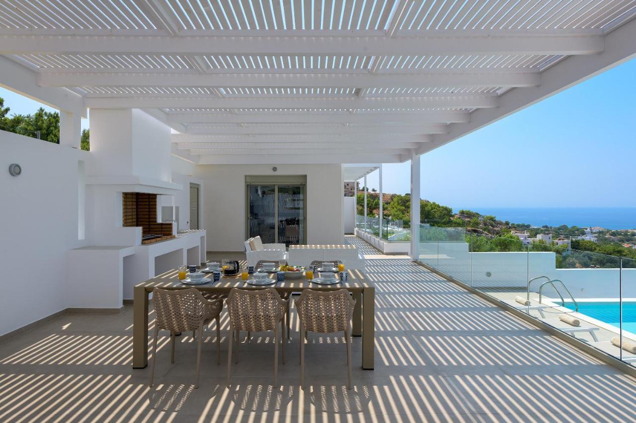 Villa Allegra With Pool In Pefkos, Lindos Area Pefki Eksteriør bilde
